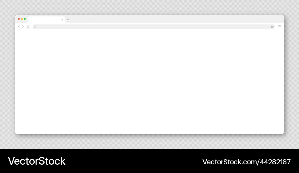 Blank web browser window with tab toolbar Blank web browser window with tab toolbar vector image
