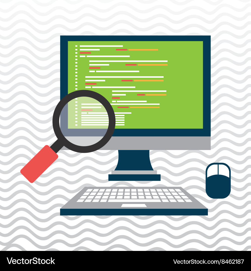 Computer programming design vector image