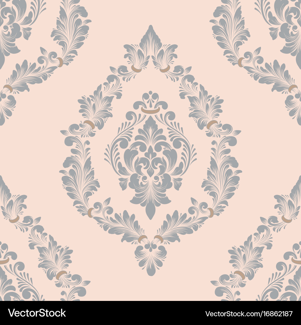 Damask seamless pattern element classical vector image