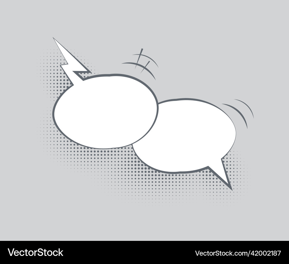 Dialog template two blank overlapping Dialog template two blank overlapping vector image