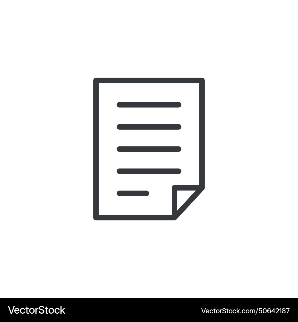Document icon notepad paper symbol Vector Image