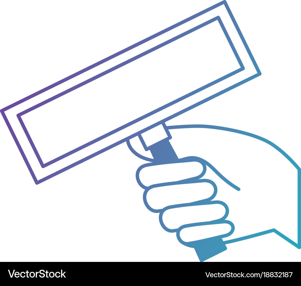 Hand with banner icon Vector Image