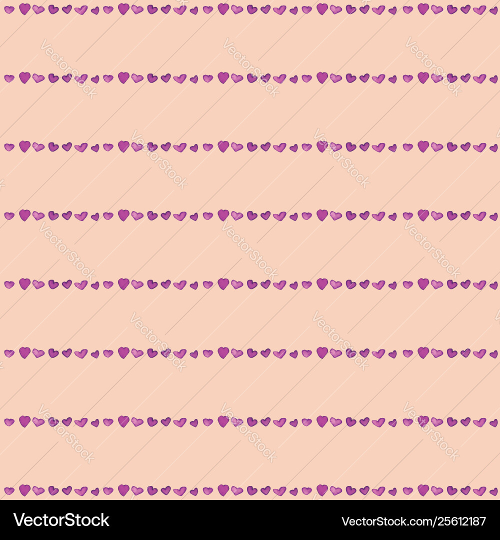 Hearts seamless repeat print pattern tile Vector Image