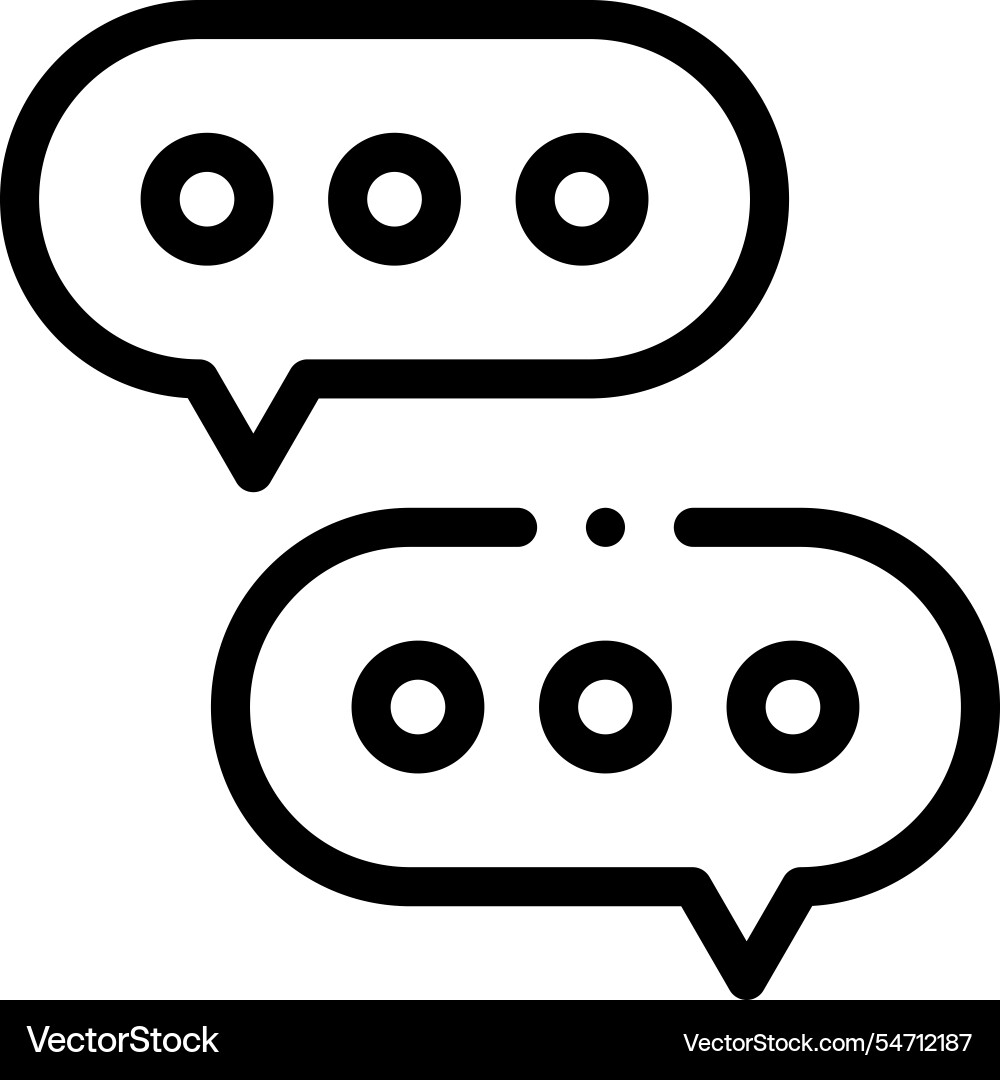 Message icon thin linear style design isolated Message icon thin linear style design isolated vector image