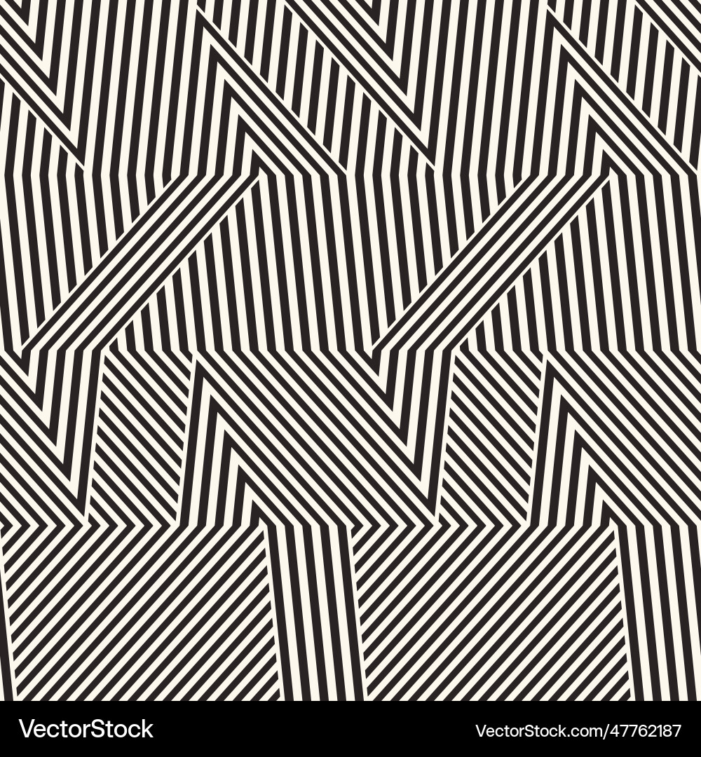 Monochrome moire effect textured zigzag pattern Monochrome moire effect textured zigzag pattern vector image