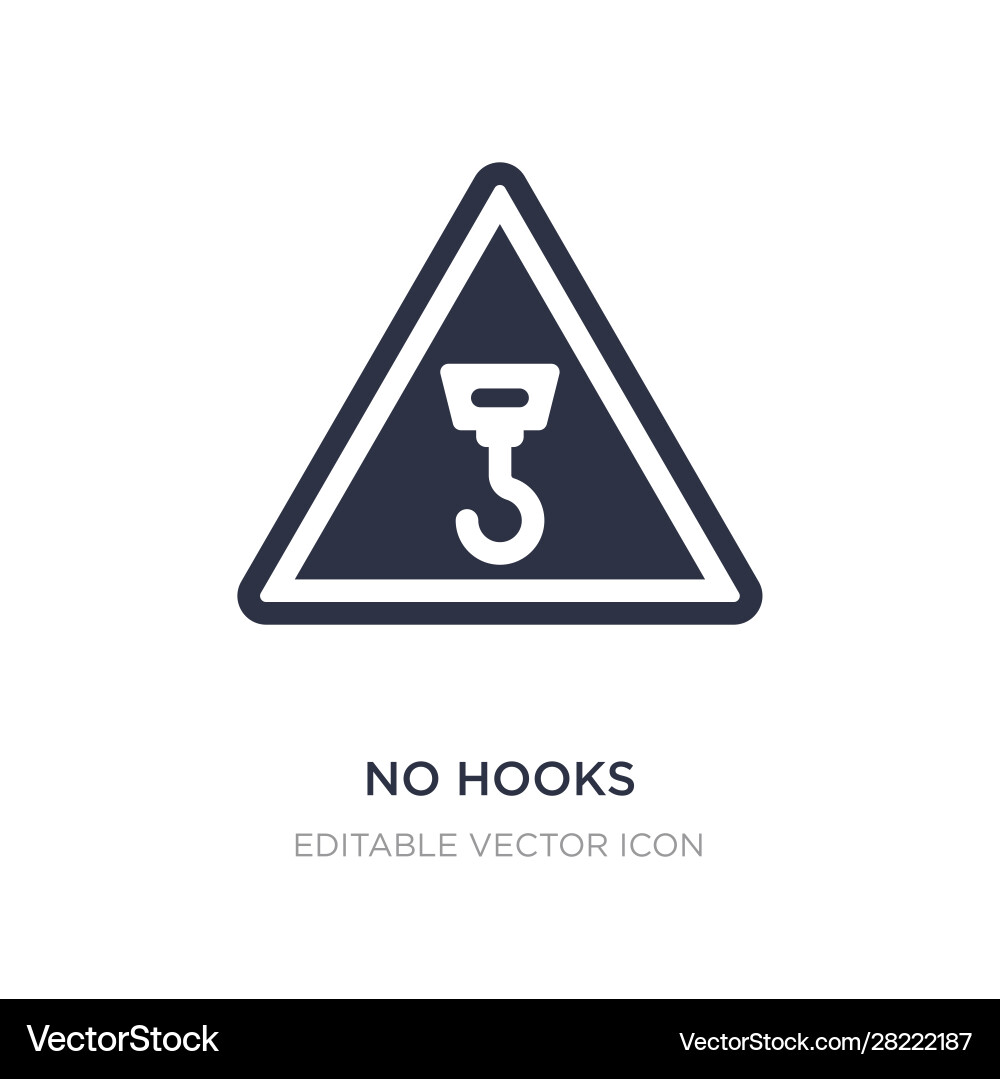 No hooks icon on white background simple element No hooks icon on white background simple element vector image