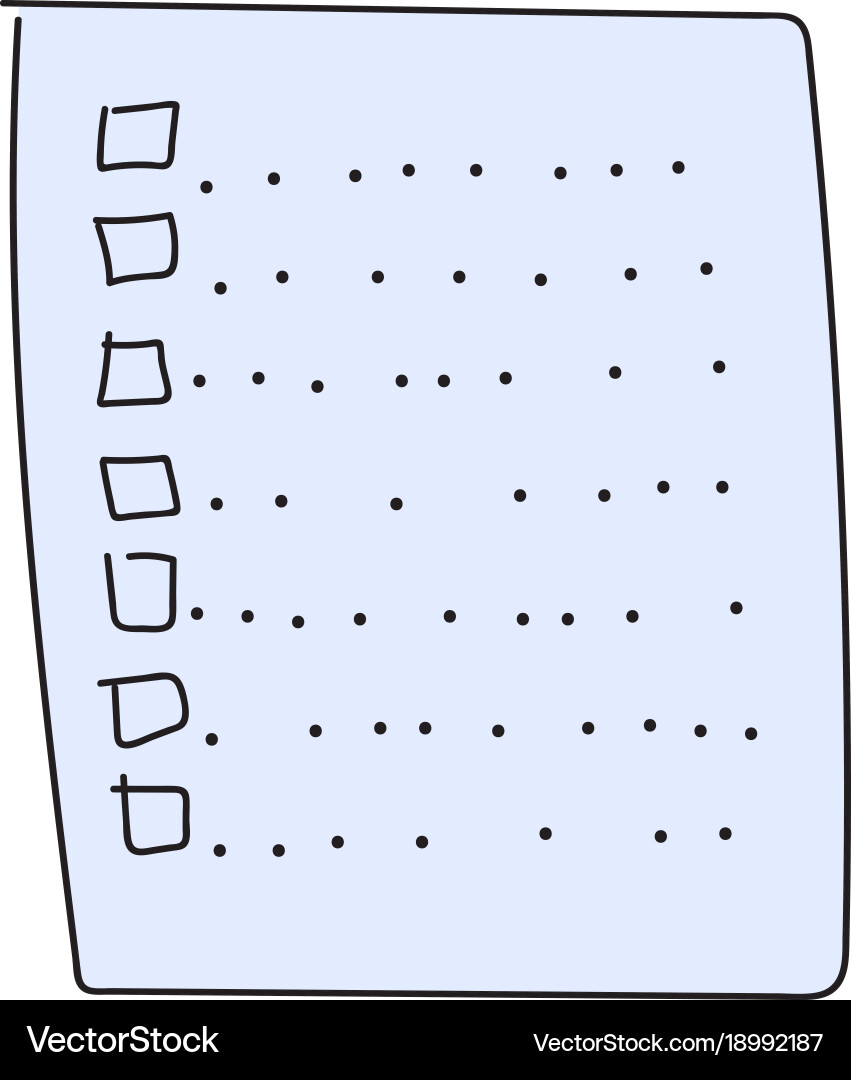 Outline check to do list bullet vector image