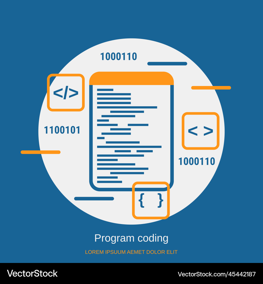 Program coding seo optimization concept Program coding seo optimization concept vector image