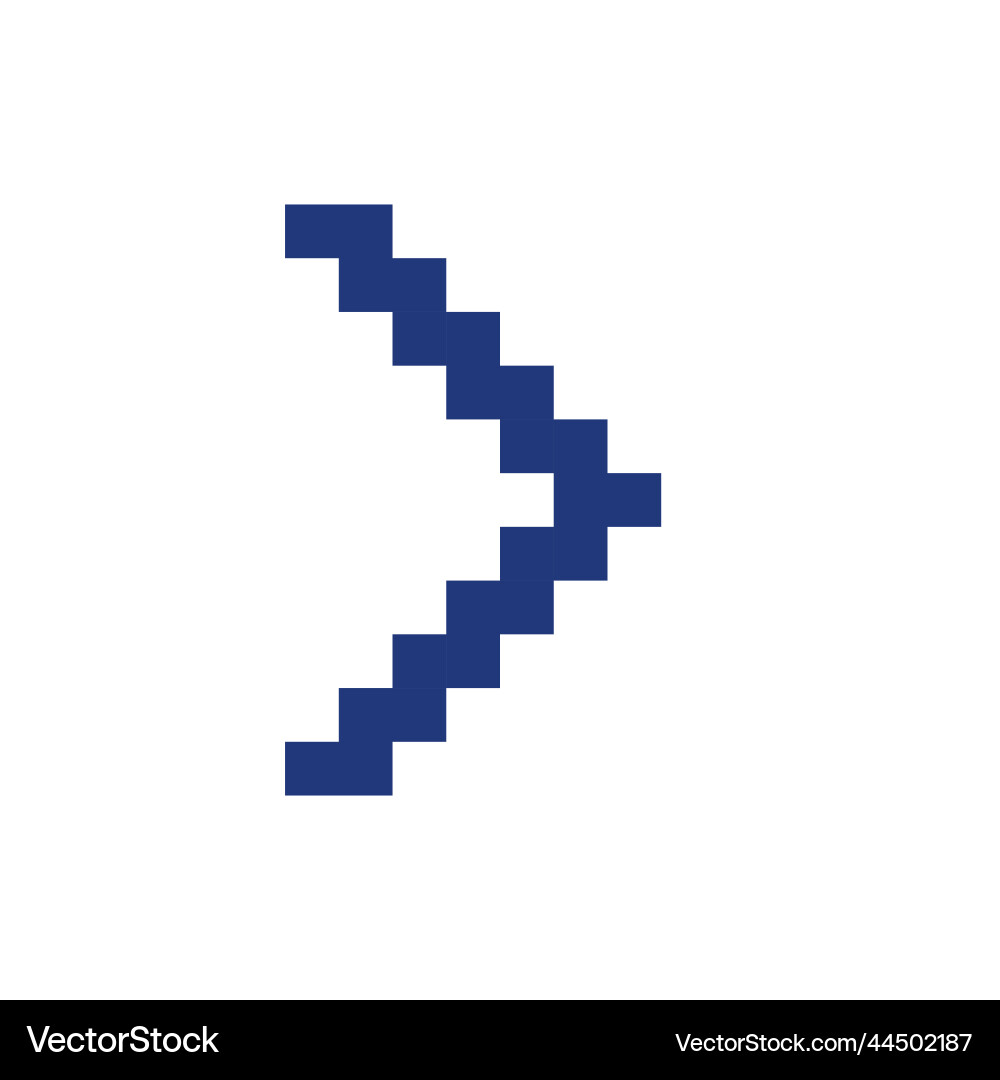 Right arrow pixelated rgb color ui icon Right arrow pixelated rgb color ui icon Vector Image