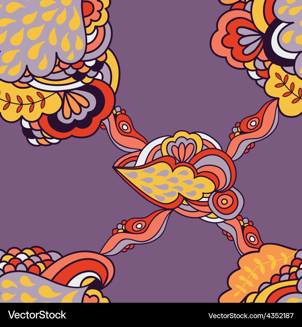 Seamless abstract pattern with elements of fantasy Vector Image