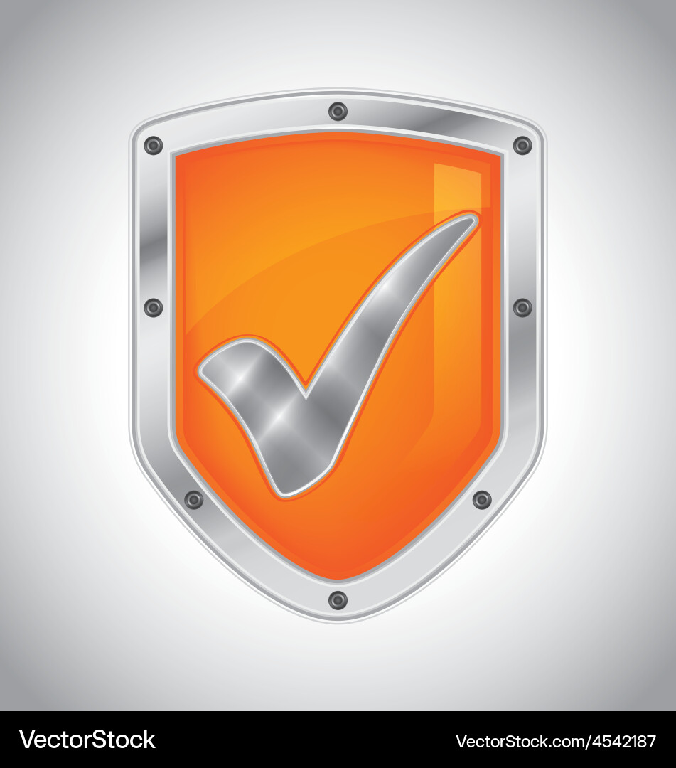 Security shield with check mark Vector Image