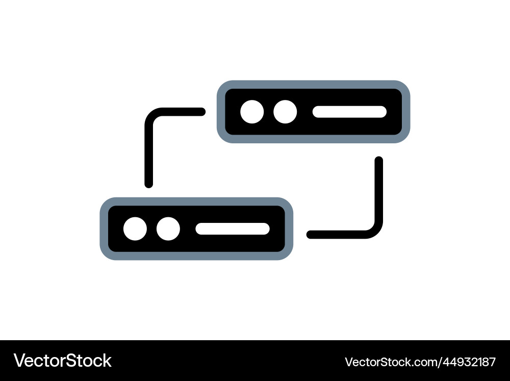 Server-to-server data communication or web hosting Server-to-server data communication or web hosting Vector Image