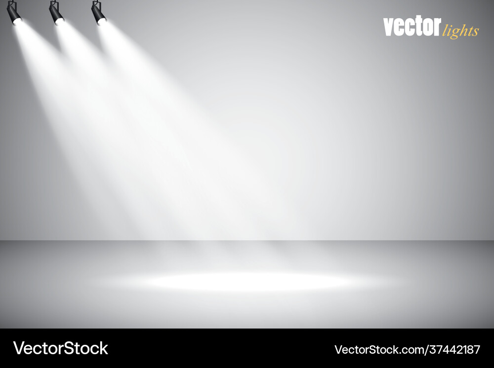 Spotlights scene light effects glow Spotlights scene light effects glow vector image
