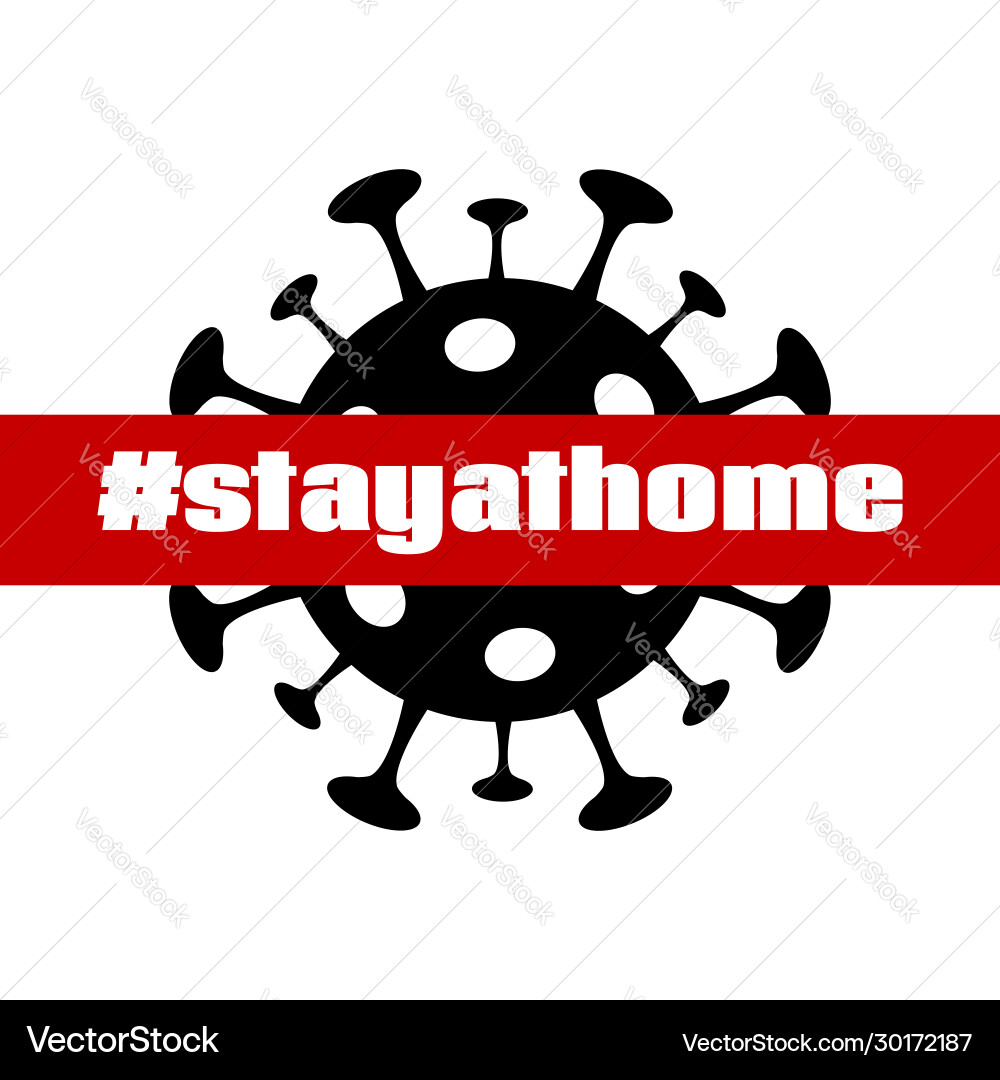 Stay at home coronavirus quarantine banner Stay at home coronavirus quarantine banner vector image