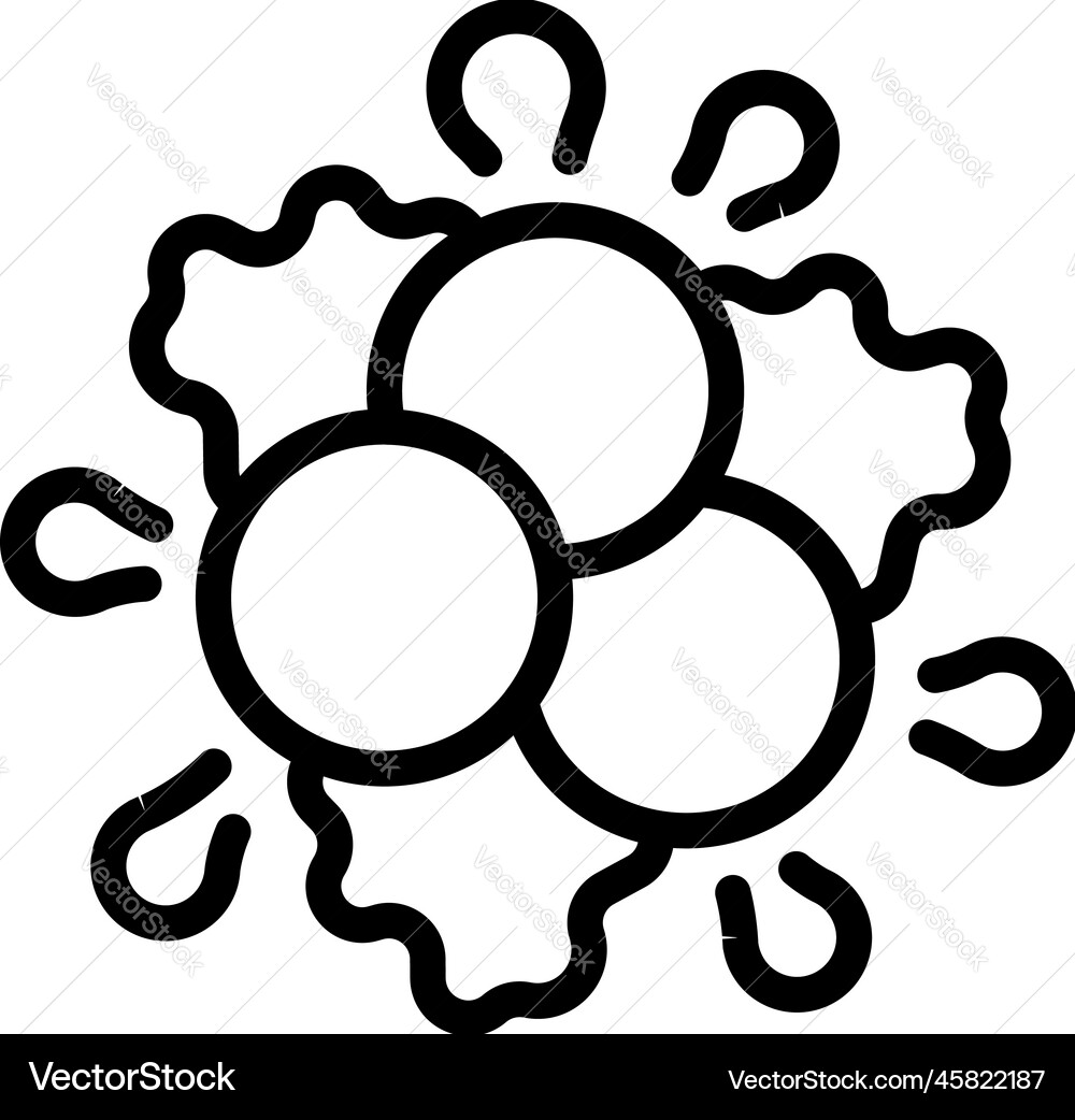 Target splash icon outline player action Target splash icon outline player action vector image