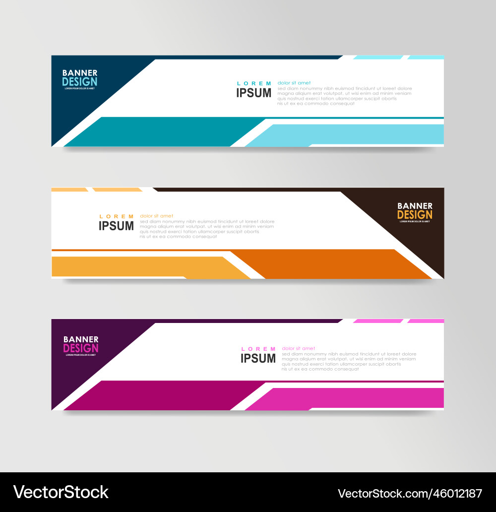 Templates of horizontal web banner website header Templates of horizontal web banner website header Vector Image