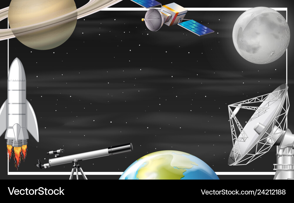 A space element border Vector Image