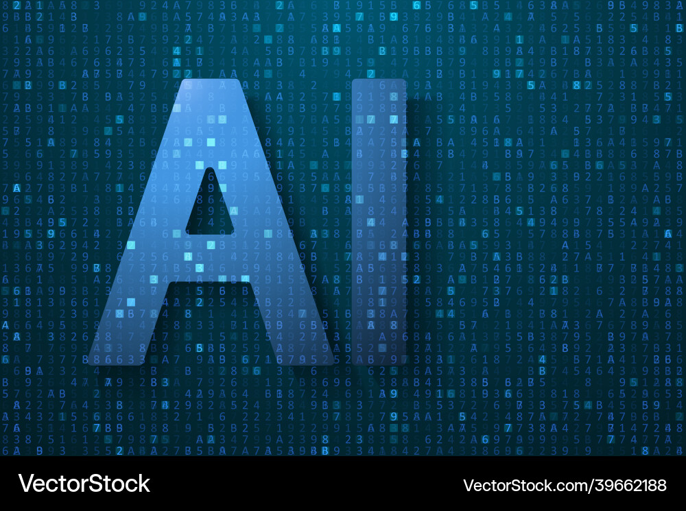 Artificial Intelligence Code vector image