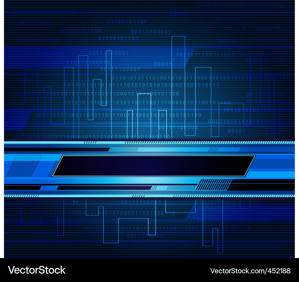 Binary Code Futuristic Background Vector Image