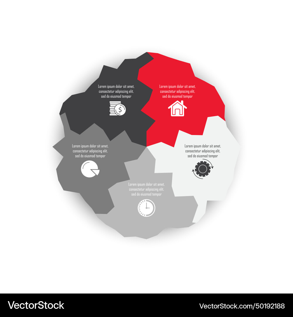 Circle chart infographic template Royalty Free Vector Image