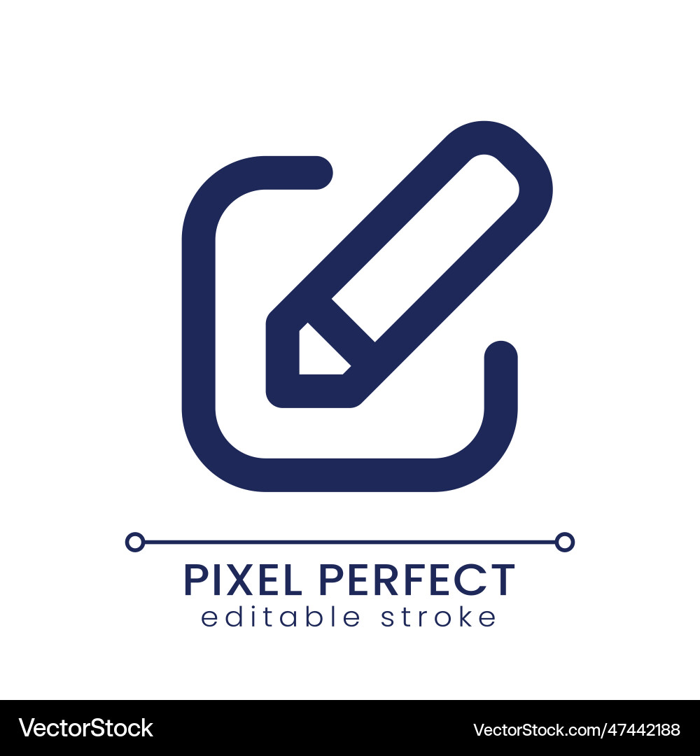 Edit pixel perfect linear ui icon vector image