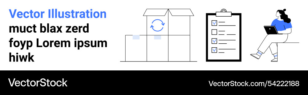 Efficient workflow with packaging checklist Efficient workflow with packaging checklist vector image