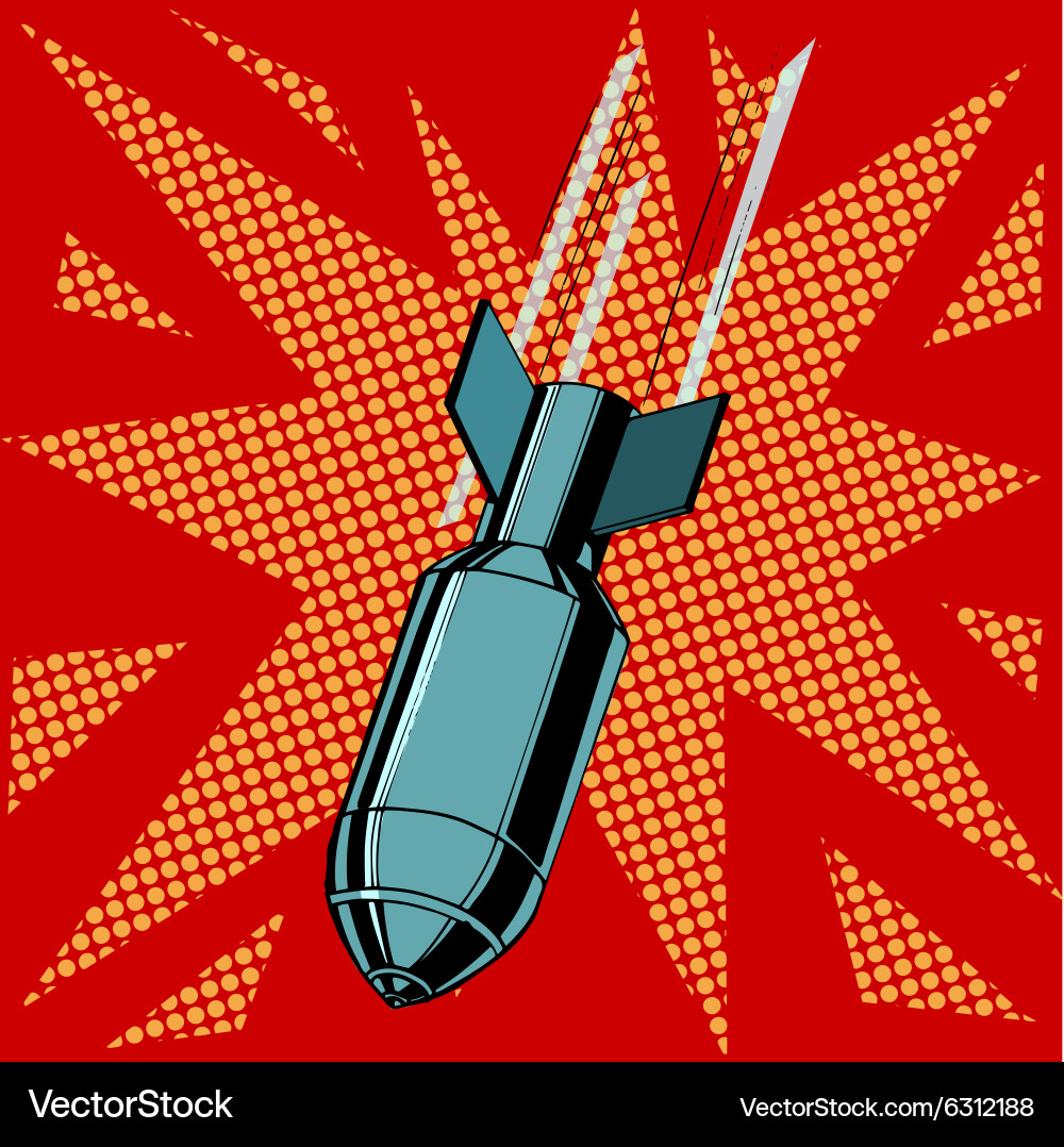 Exploding Bomb - Retro Pop Art Vector Image