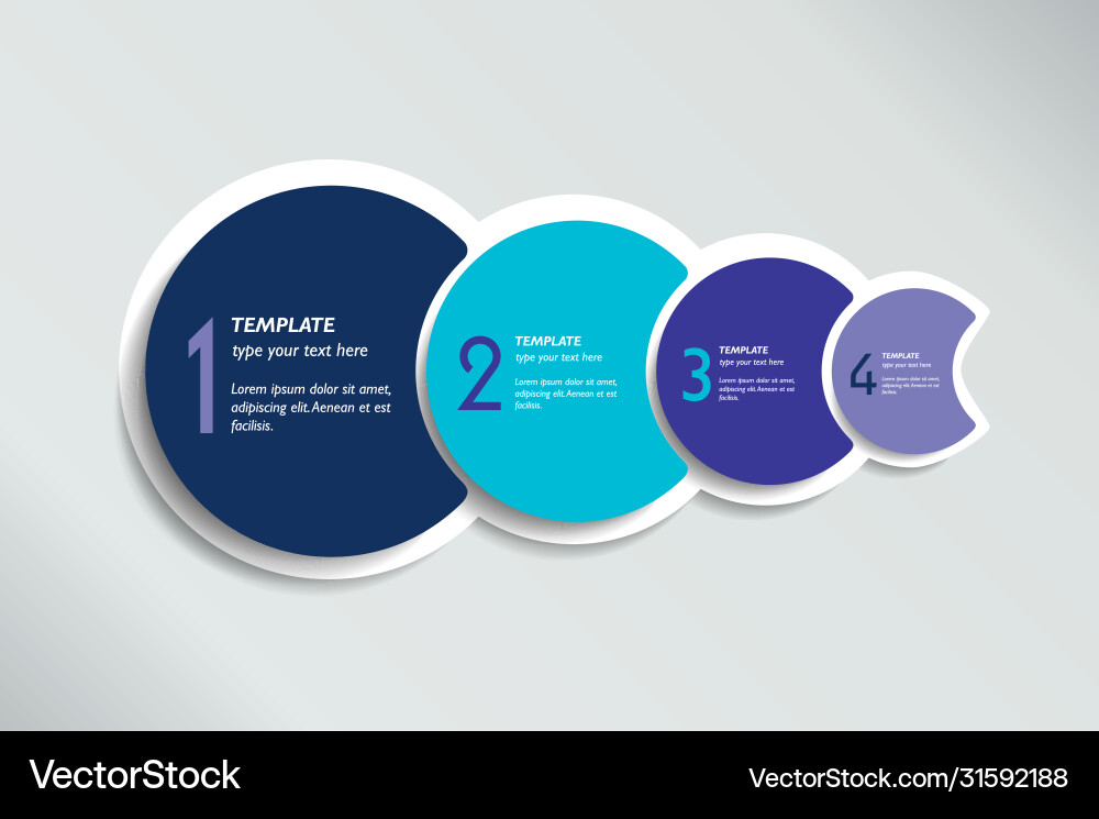 Four steps elements bubble chart scheme diagram Four steps elements bubble chart scheme diagram vector image