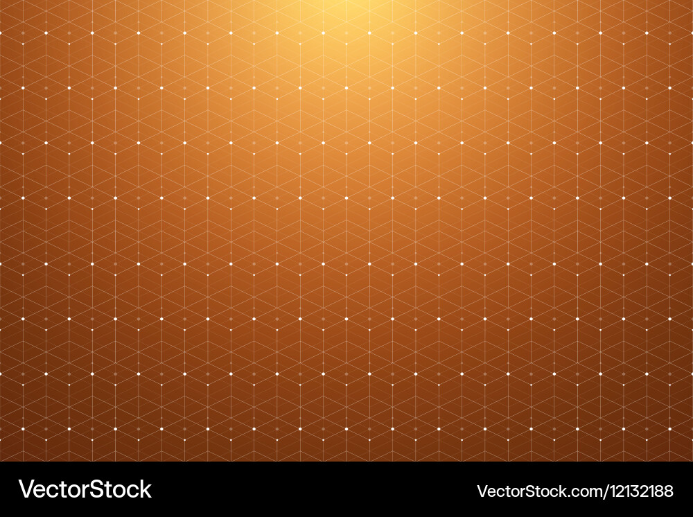 Geometric pattern with connected line and dots vector image