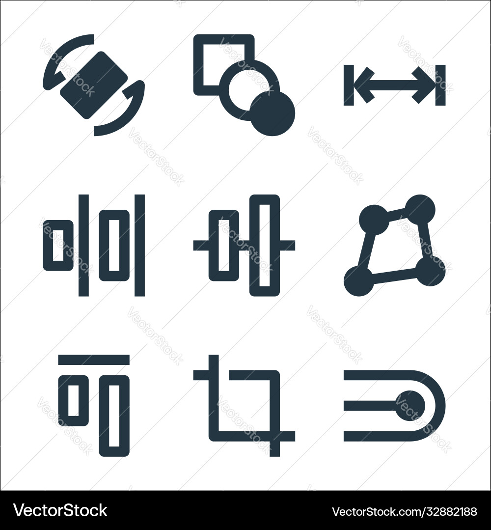 Graphic design line icons linear set quality Graphic design line icons linear set quality Vector Image