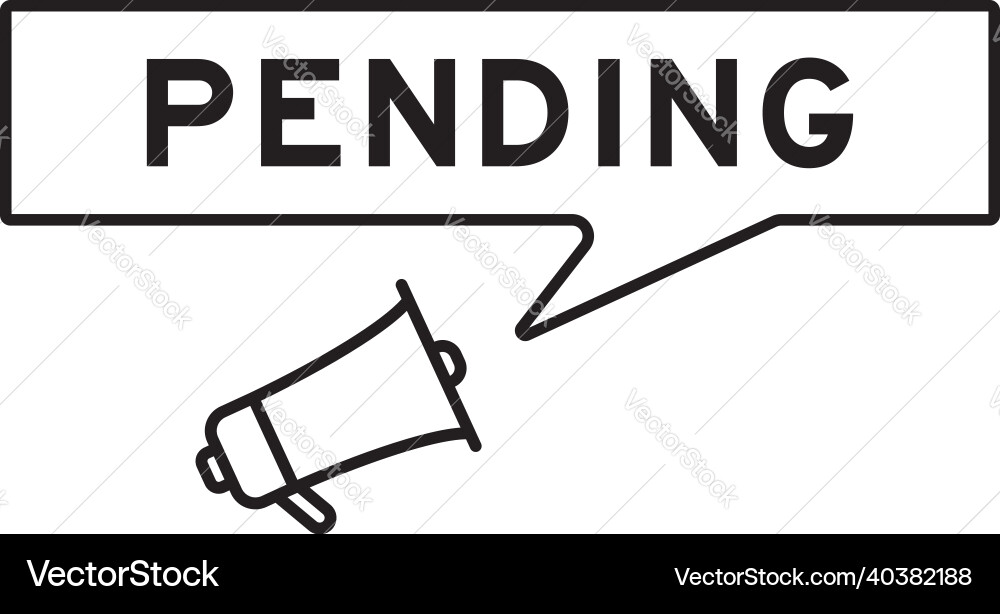 Megaphone icon with speech bubble in word pending Megaphone icon with speech bubble in word pending vector image