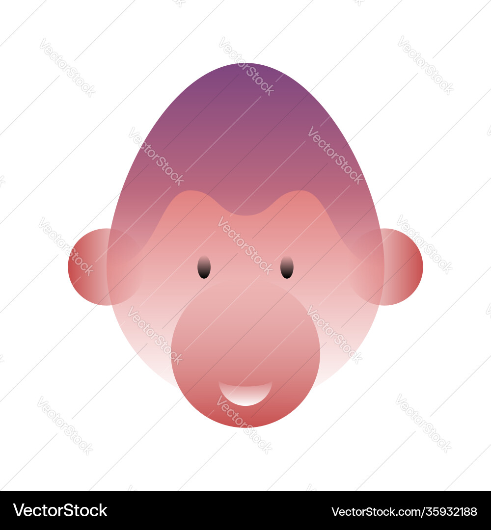 Monkey in gradient style digital art Vector Image