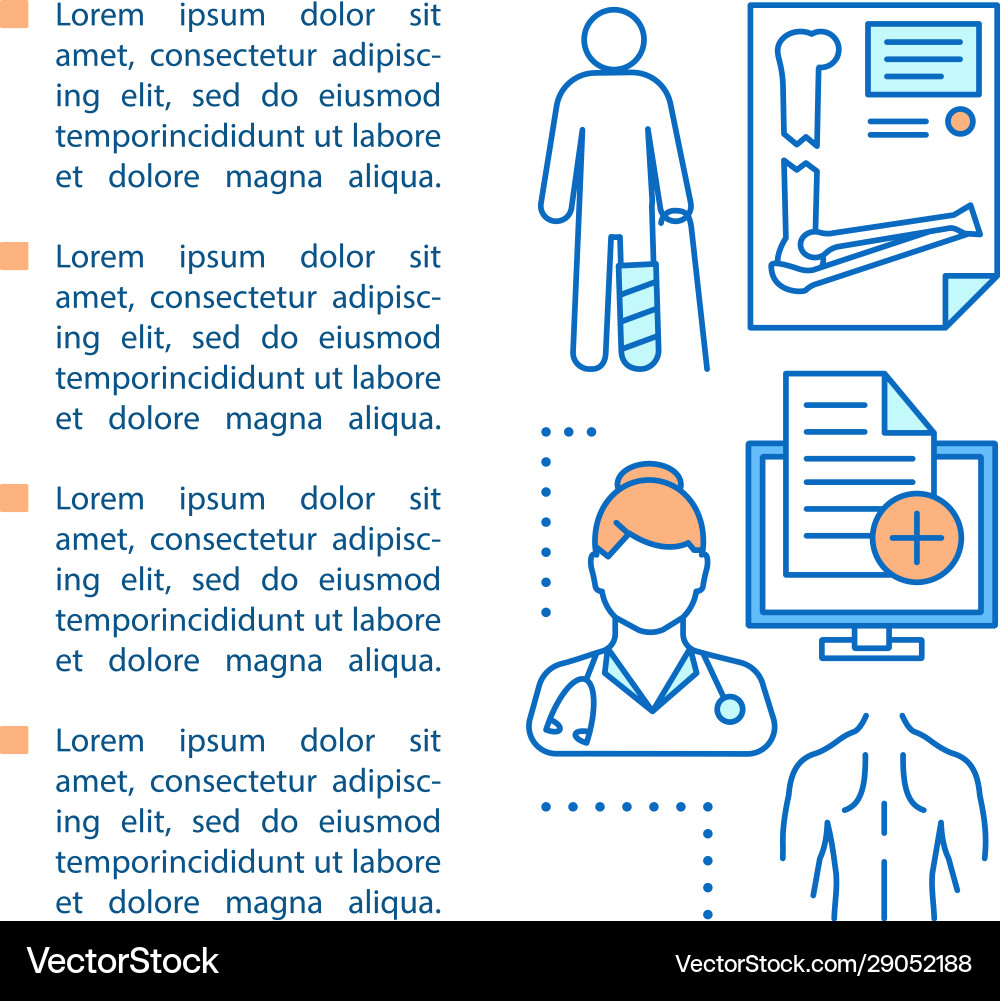 Orthopädie Artikelseite Vorlage Orthopädie Artikelseite Vorlage vektorbild