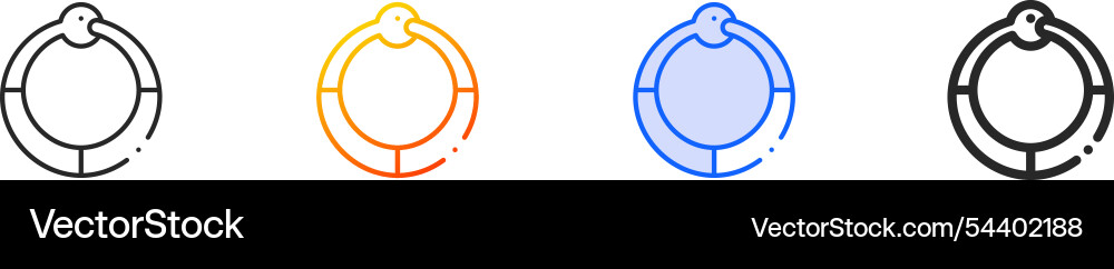 Ouroboros iconthin linear gradient blue stroke Ouroboros iconthin linear gradient blue stroke Vector Image