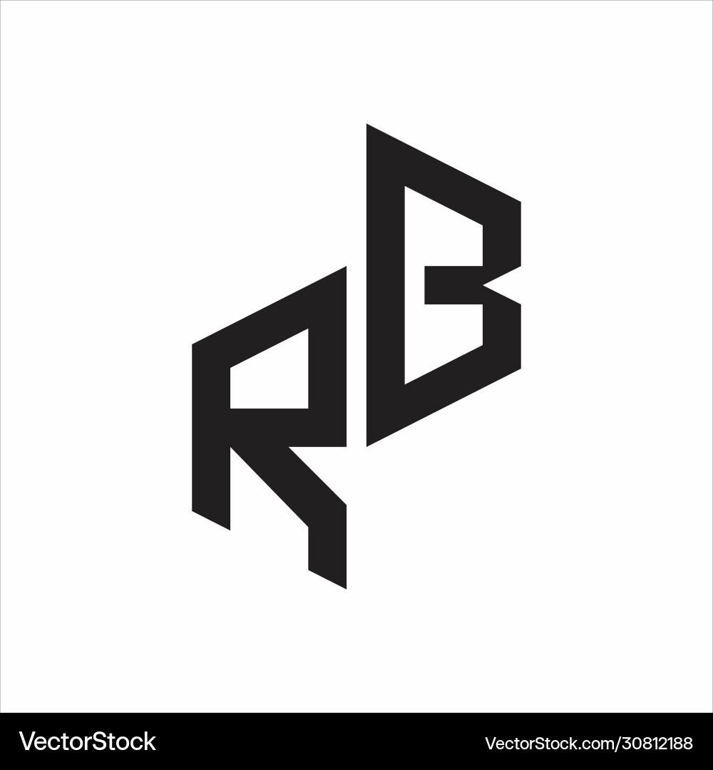 Rb initial letters logo monogram with up to down Rb initial letters logo monogram with up to down Vector Image