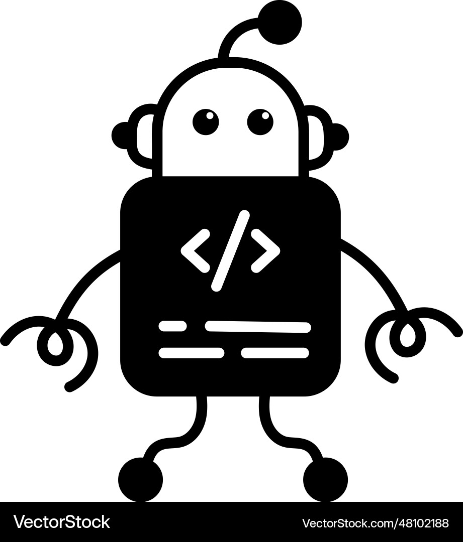 Robot coding Vector Image