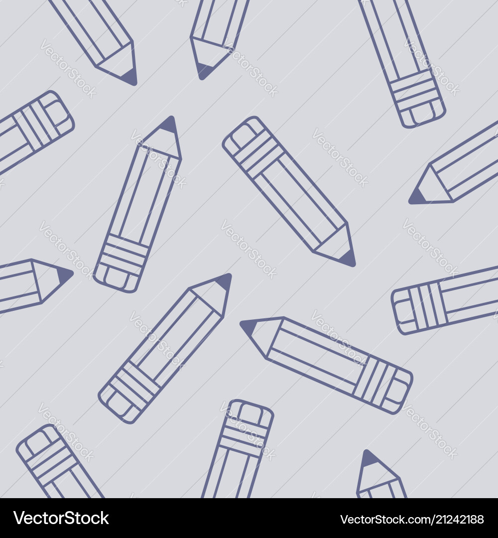 Seamless pattern with pencils on gray background Seamless pattern with pencils on gray background Vector Image