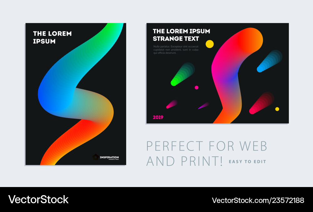 Set abstract design brochure cover creative Set abstract design brochure cover creative vector image