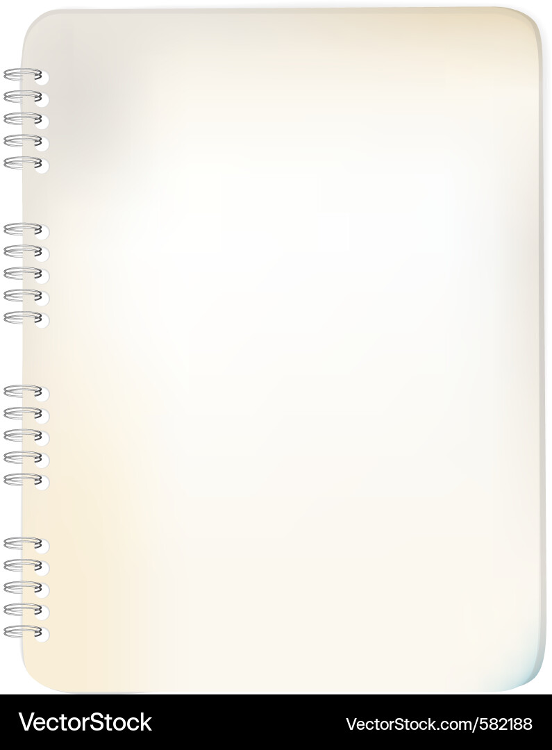 Spiral Bound Notepad vector image