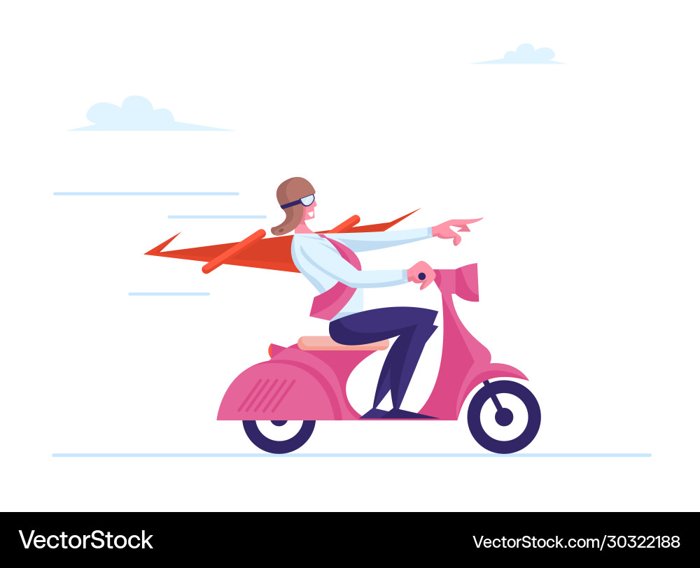 Superhero character wearing red cloak and pilot Superhero character wearing red cloak and pilot vector image
