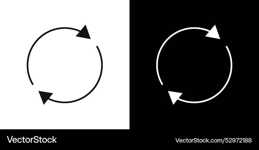 Synchronization icon flat line symbol set Vector Image