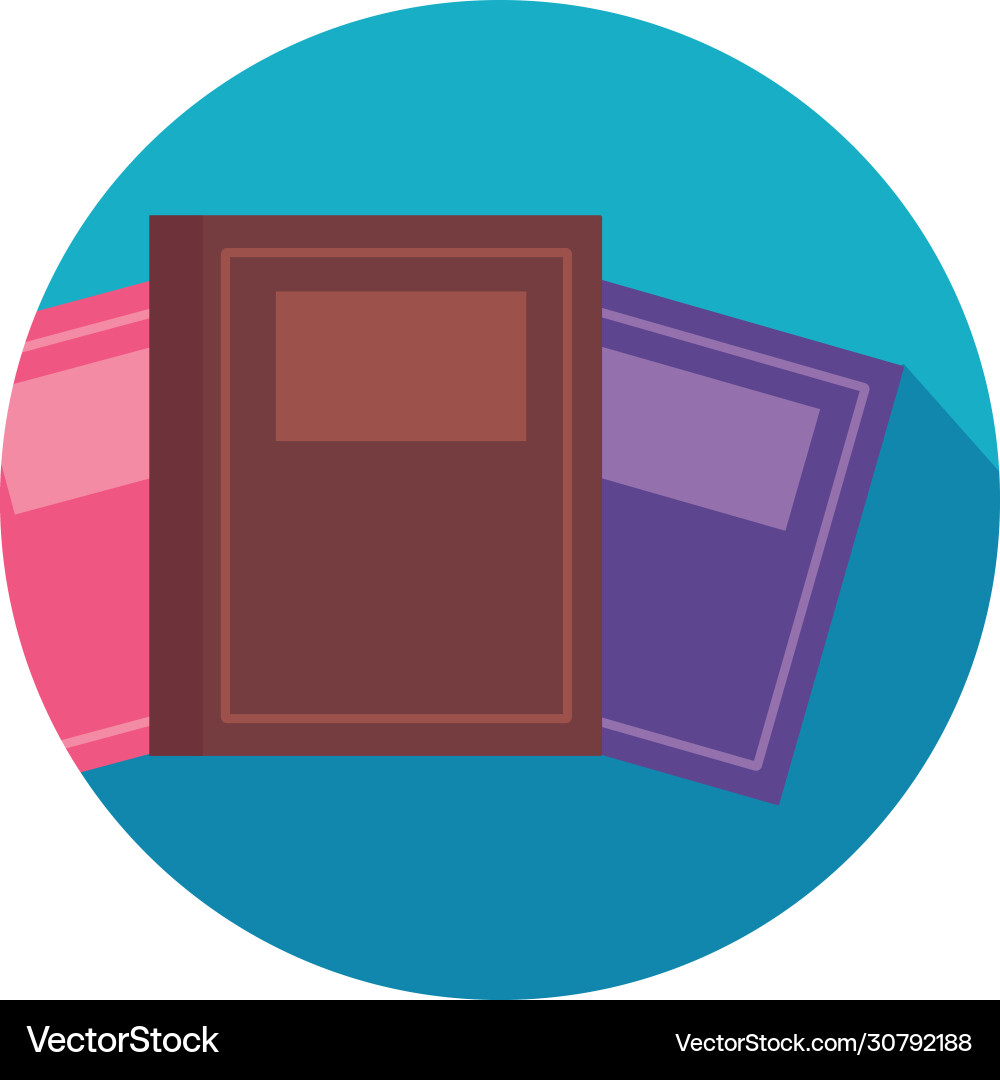 Text books closed block style icon Vector Image