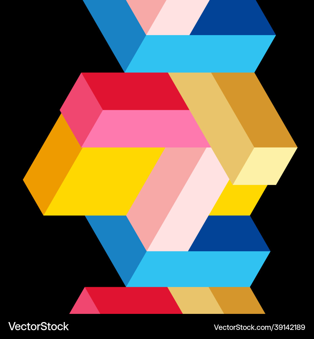 Abstract background 3d cubes cubic elements Abstract background 3d cubes cubic elements vector image