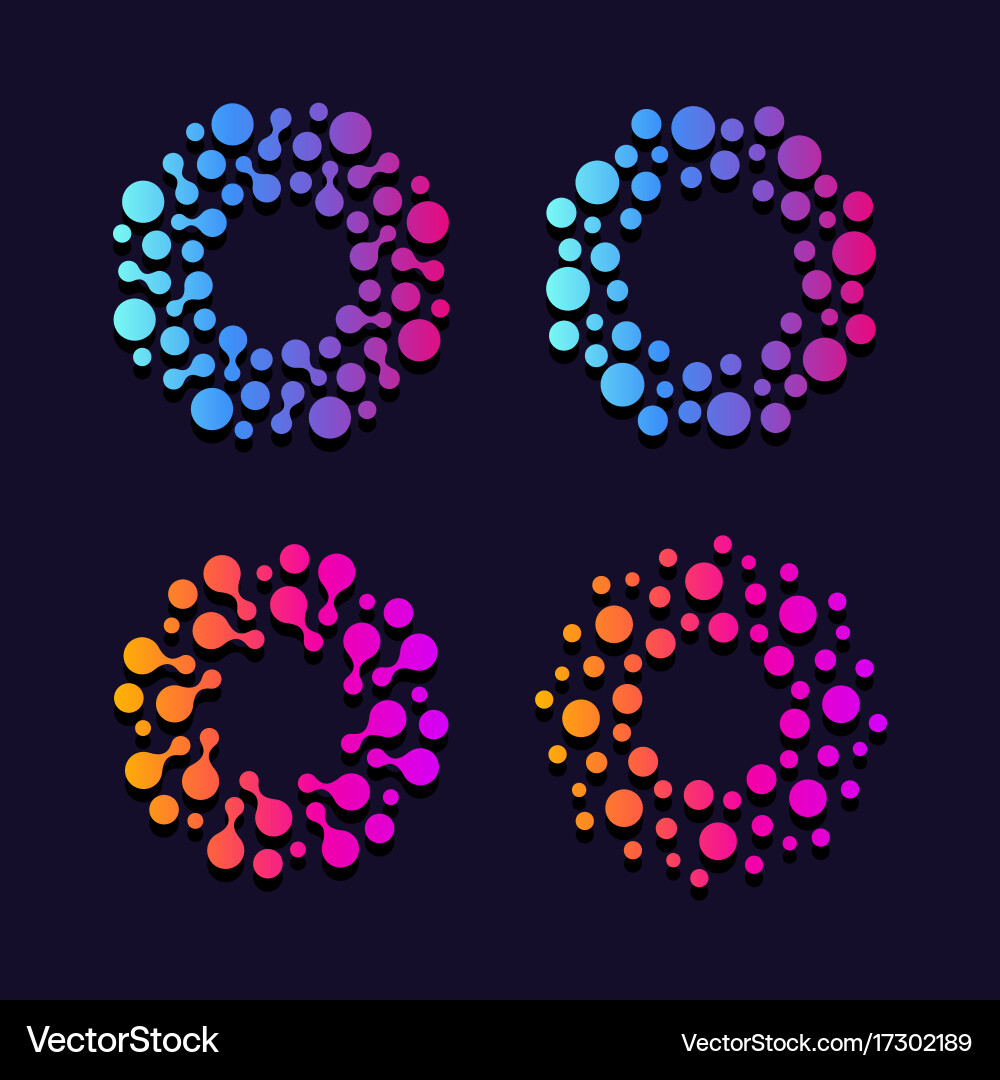 Vector Round Explosion Abstract round explosion network data base Vector Image