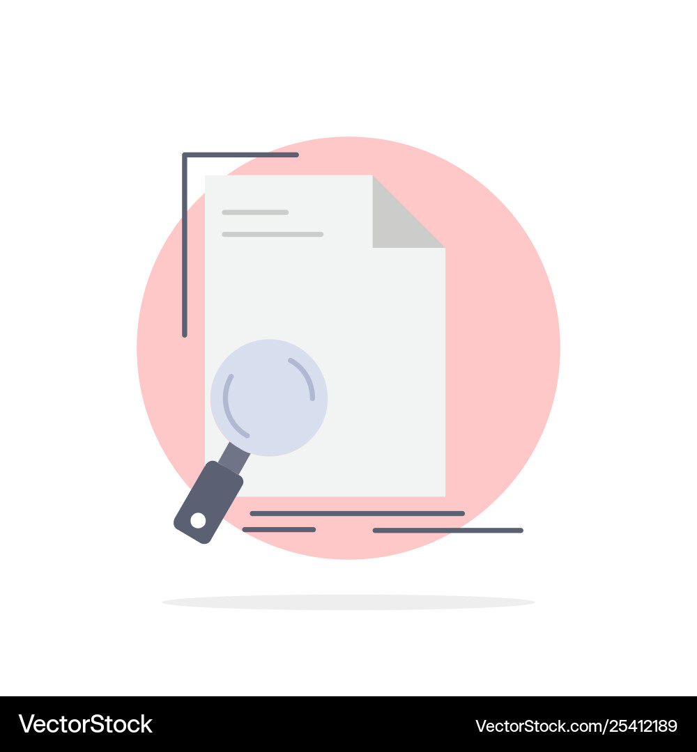 Analysis document file find page flat color icon Analysis document file find page flat color icon Vector Image