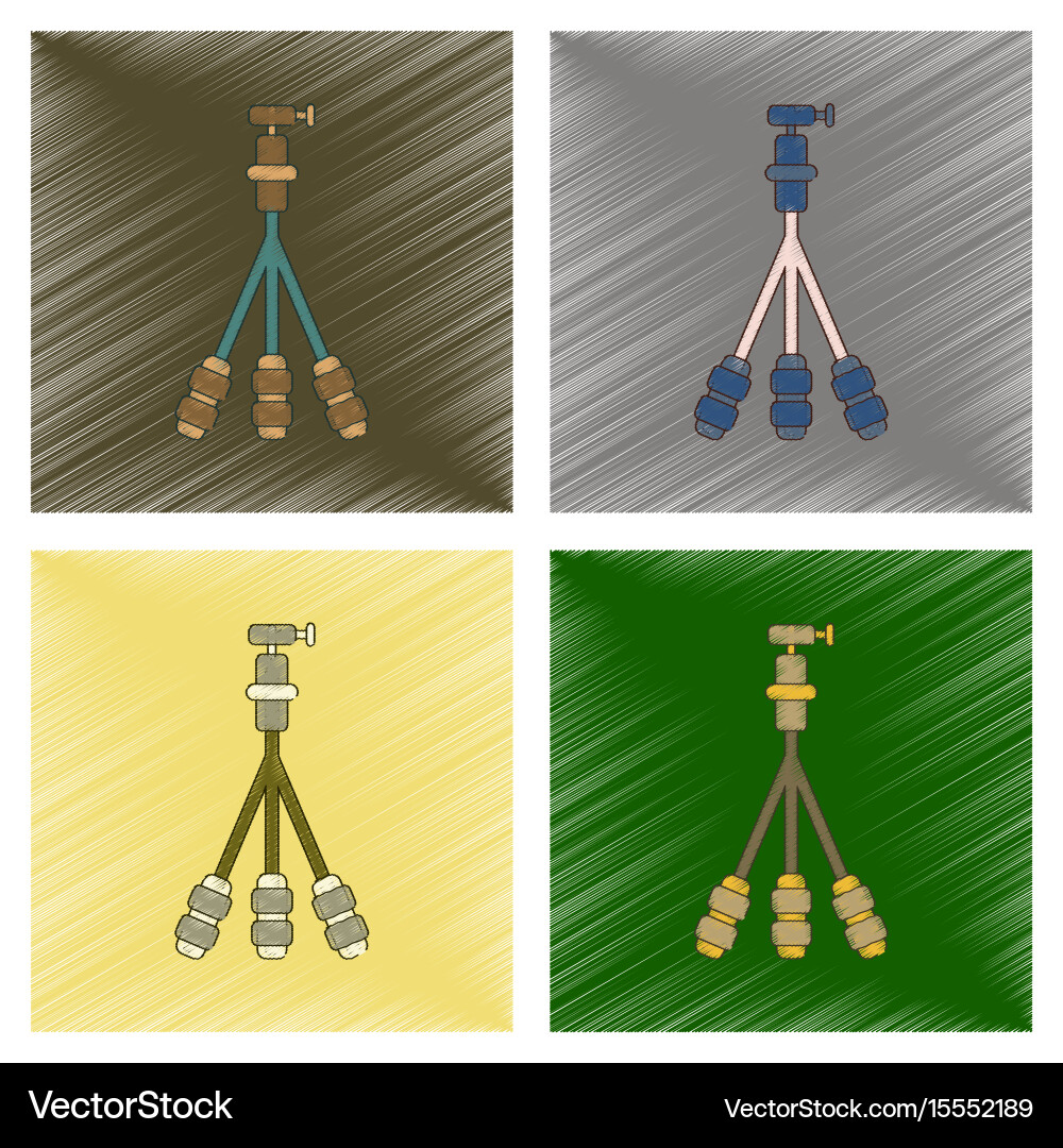 Assembly flat shading style icon technology tripod Vector Image