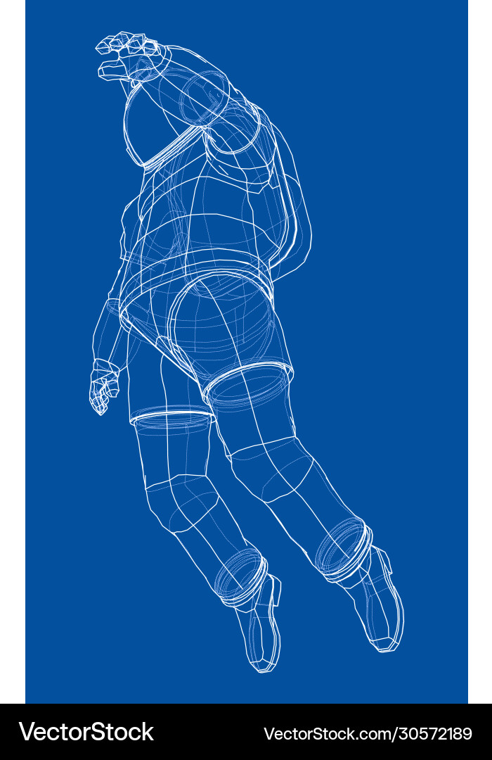 Astronaut concept rendering 3d vector image