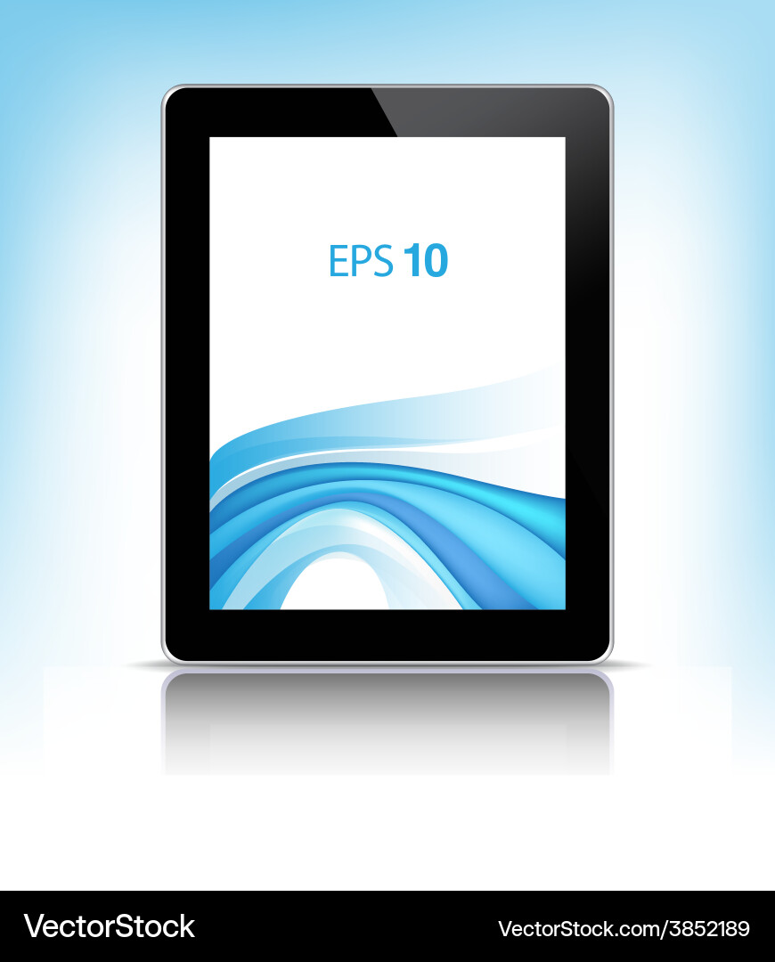 Black tablet pc with empty screen Vector Image