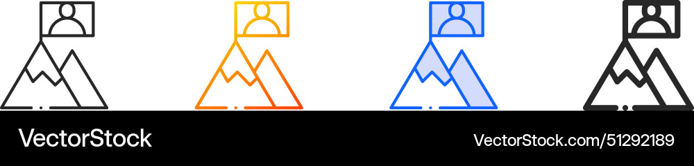 Challenge iconthin linear gradient blue stroke Challenge iconthin linear gradient blue stroke Vector Image