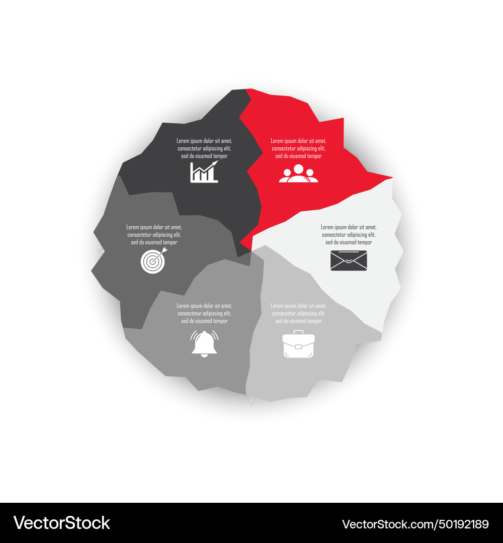 Circle chart infographic template Royalty Free Vector Image